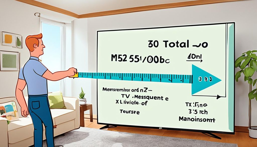 como calcular polegadas da TV